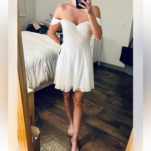 Off the Shoulder Lulu’s Mini Dress